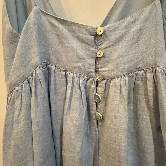 Blue Maxi Dress with Tie Back Detail - Picture 8 of 8